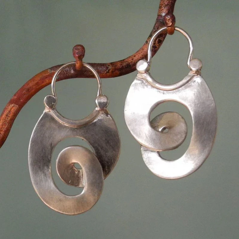 Havanna™ | Vintage Irregular Silver Earrings