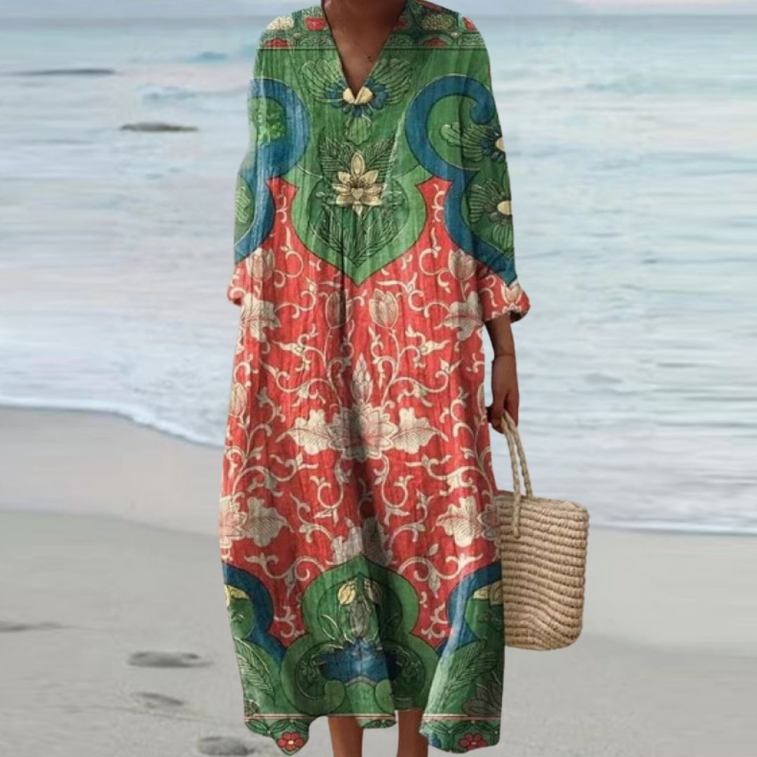 Amelia - Vintage Floral Maxi Dress
