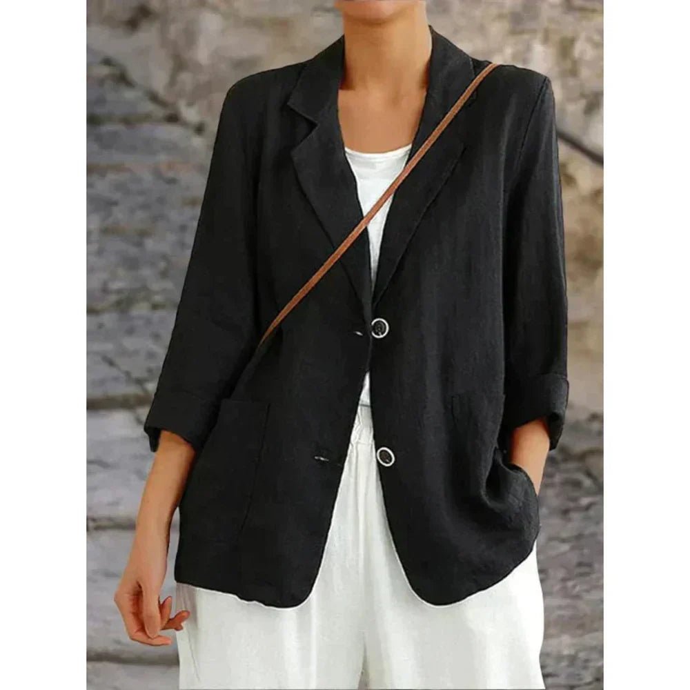 Valeria™ - Lightweight Blazer with Rolled Sleeves