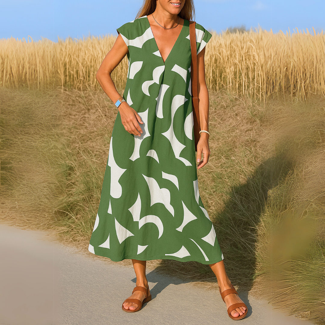 Tanya™ | Flowing Dress with V-Neck