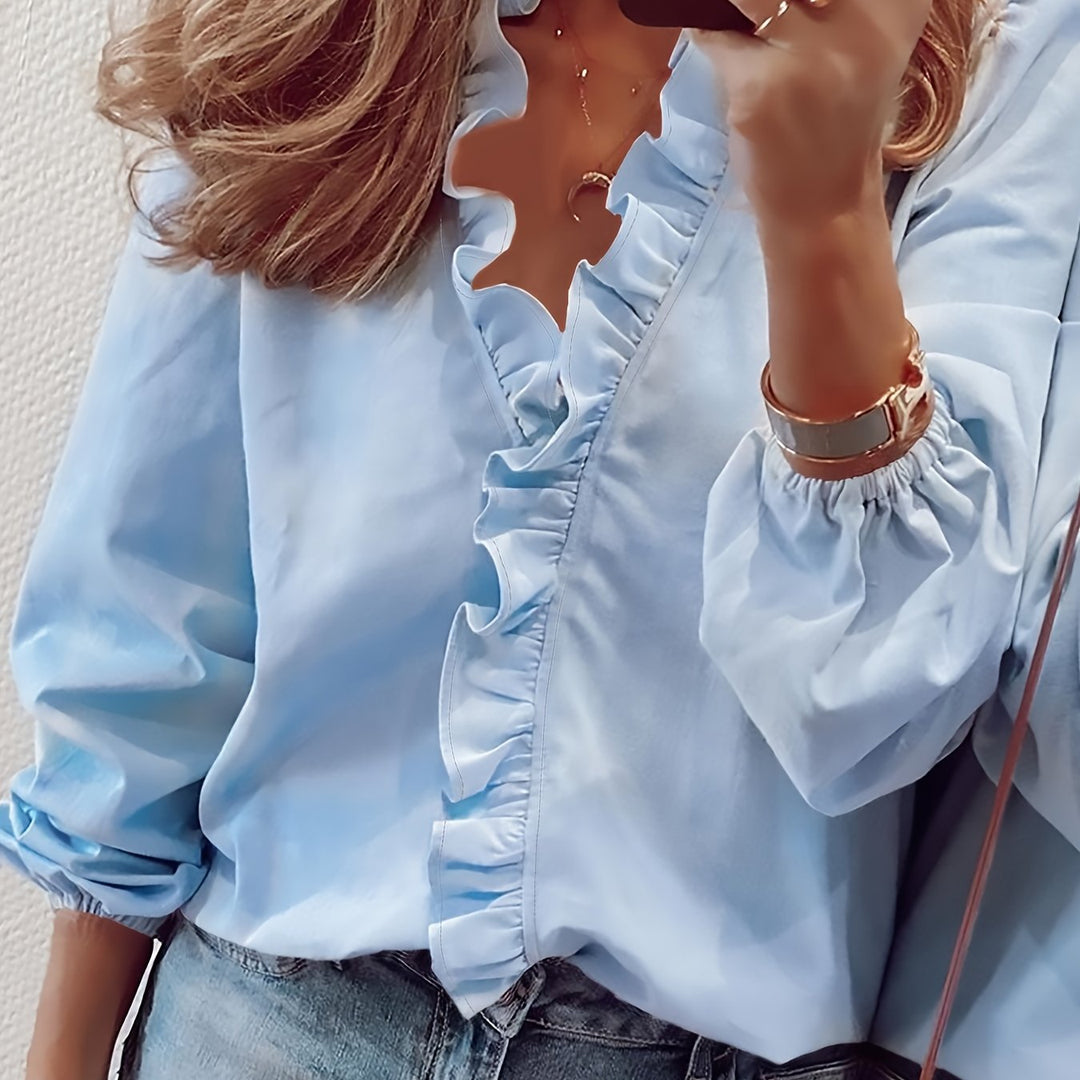 Angeline™ – Light Ruffle Blouse That Flatters Gently
