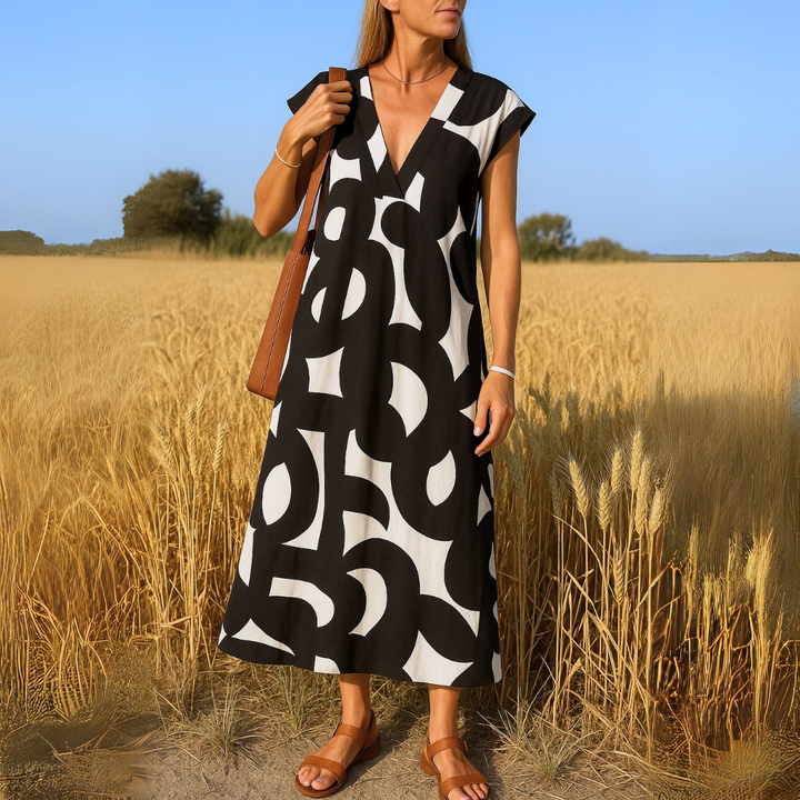 Tanya™ | Flowing Dress with V-Neck