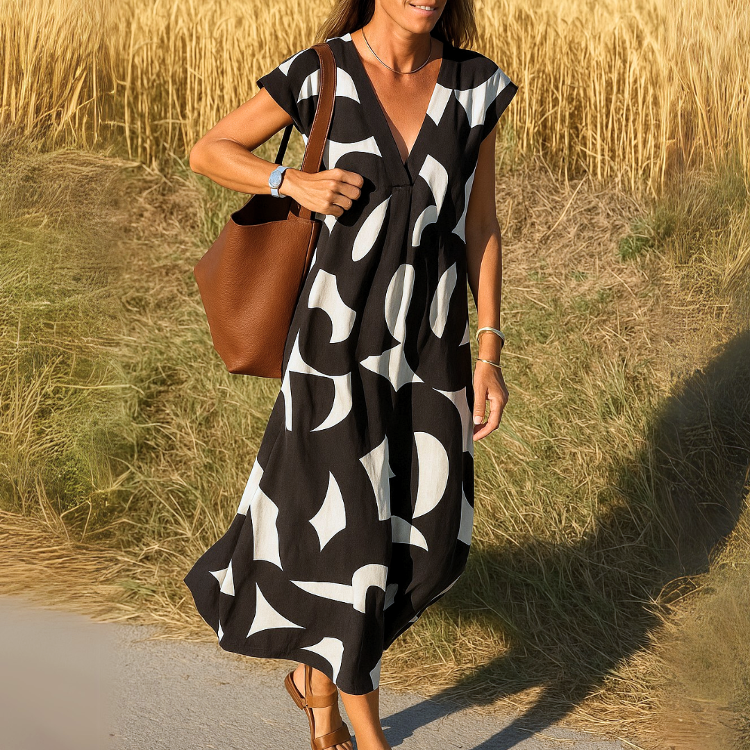 Tanya™ | Flowing Dress with V-Neck