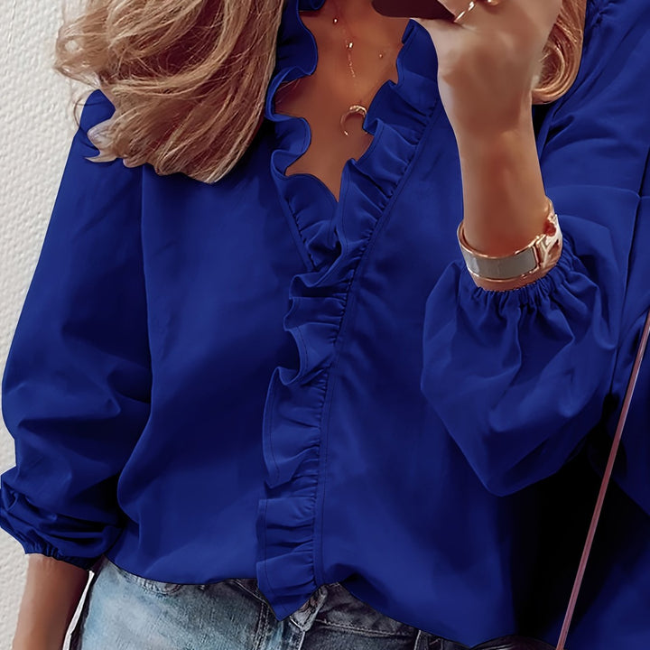 Angeline™ – Light Ruffle Blouse That Flatters Gently