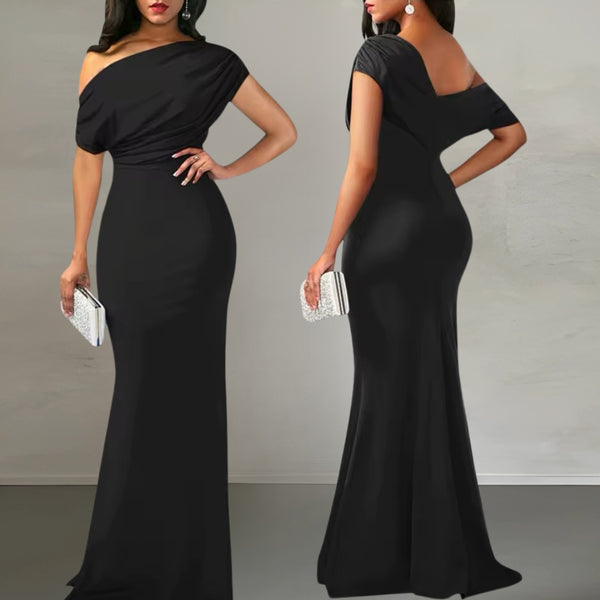 Sleeveless Off Shoulder Bodycon Maxi Formal Dress