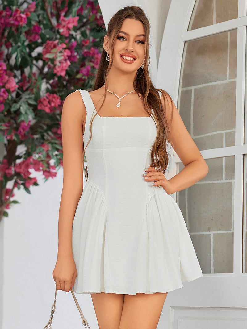 Backless Tie Embellished Cami Dress