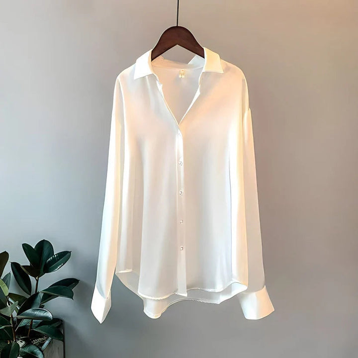 Sienna™ – Luxe Silk Blouse with Soft Flow