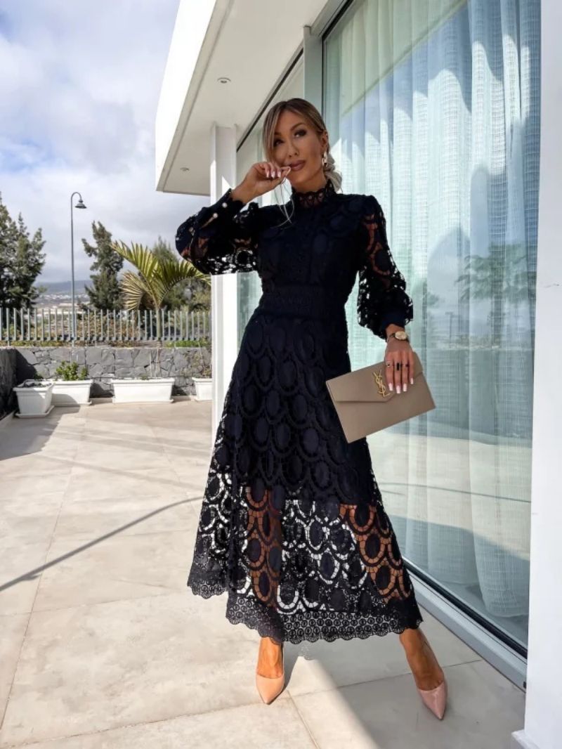 Luna™ – Celestial Harmony Lace Midi Dress