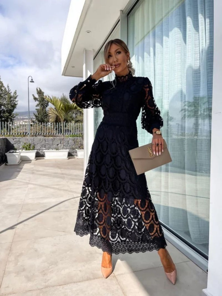 Luna™ – Celestial Harmony Lace Midi Dress