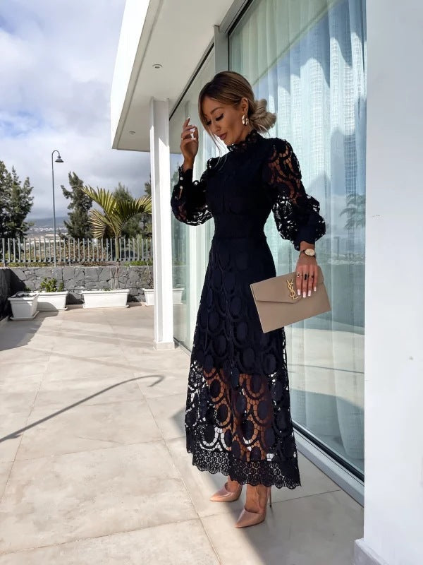 Luna™ – Celestial Harmony Lace Midi Dress
