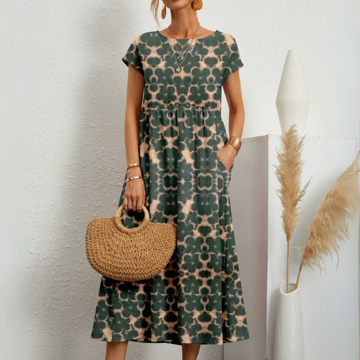 Ivory – Floral Print Midi Dress