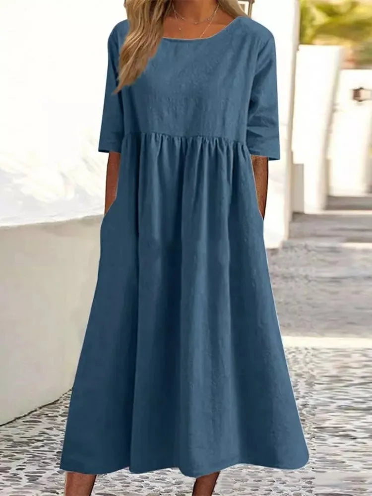 Molly™ | Casual Loose Long Solid Color Dress