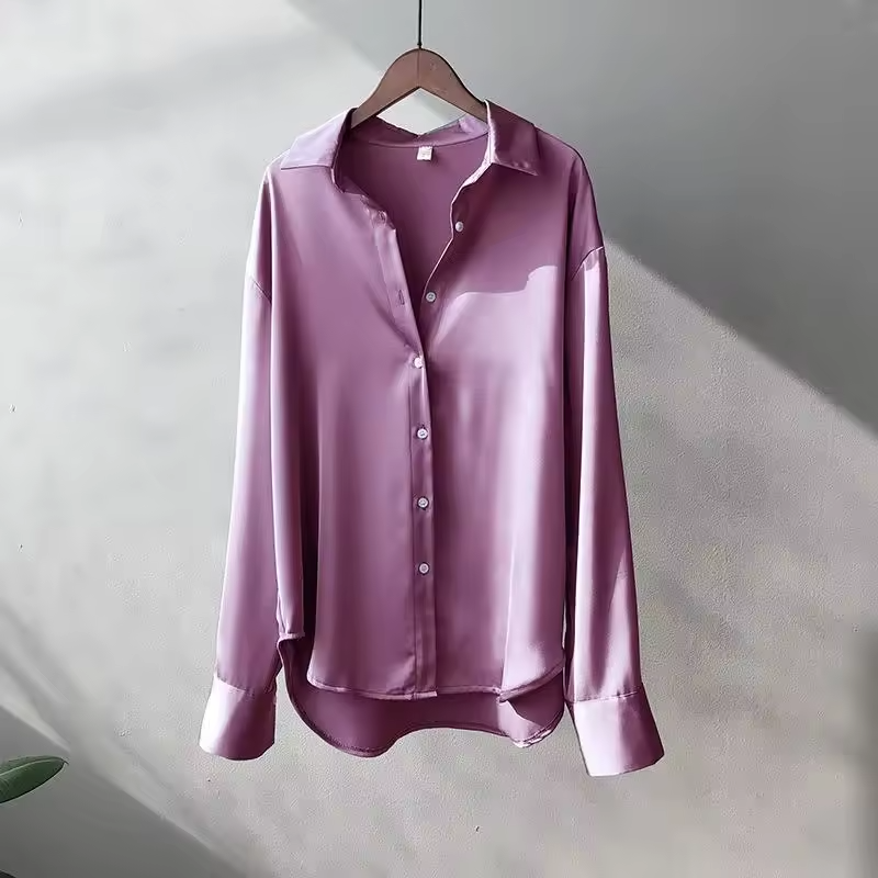 Sienna™ – Luxe Silk Blouse with Soft Flow