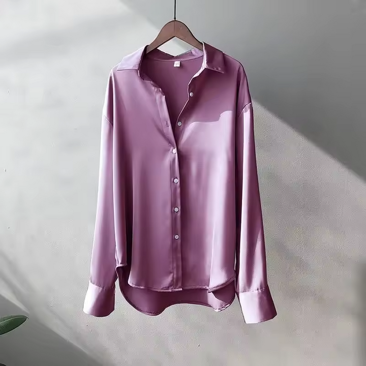 Sienna™ – Luxe Silk Blouse with Soft Flow