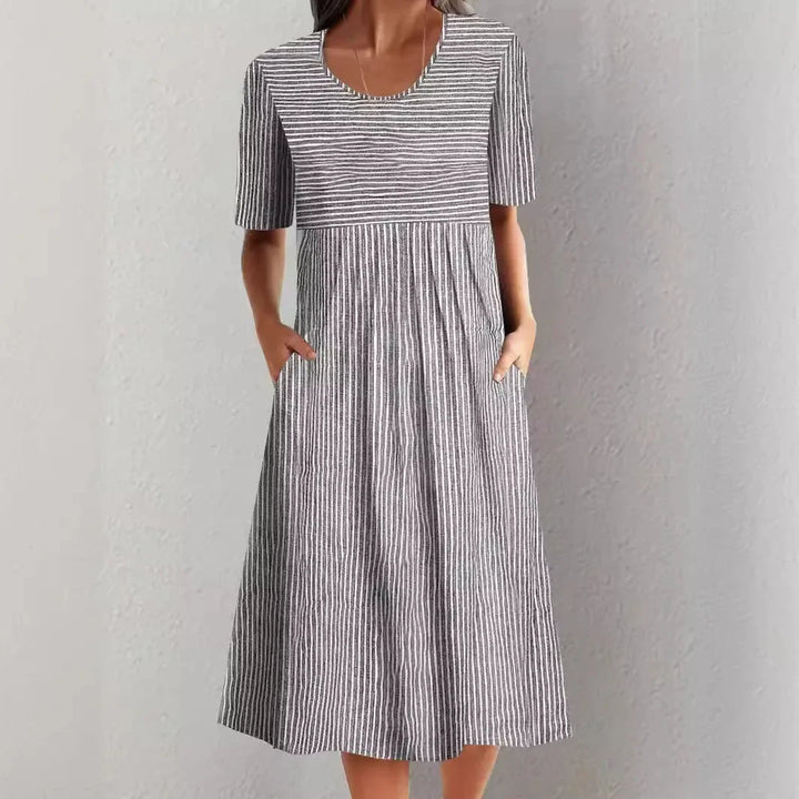 Sofia™ | Relaxed Striped Summer and Fall Dress
