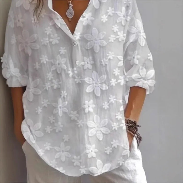 Auriella™ | Autumn Loose Floral Blouse