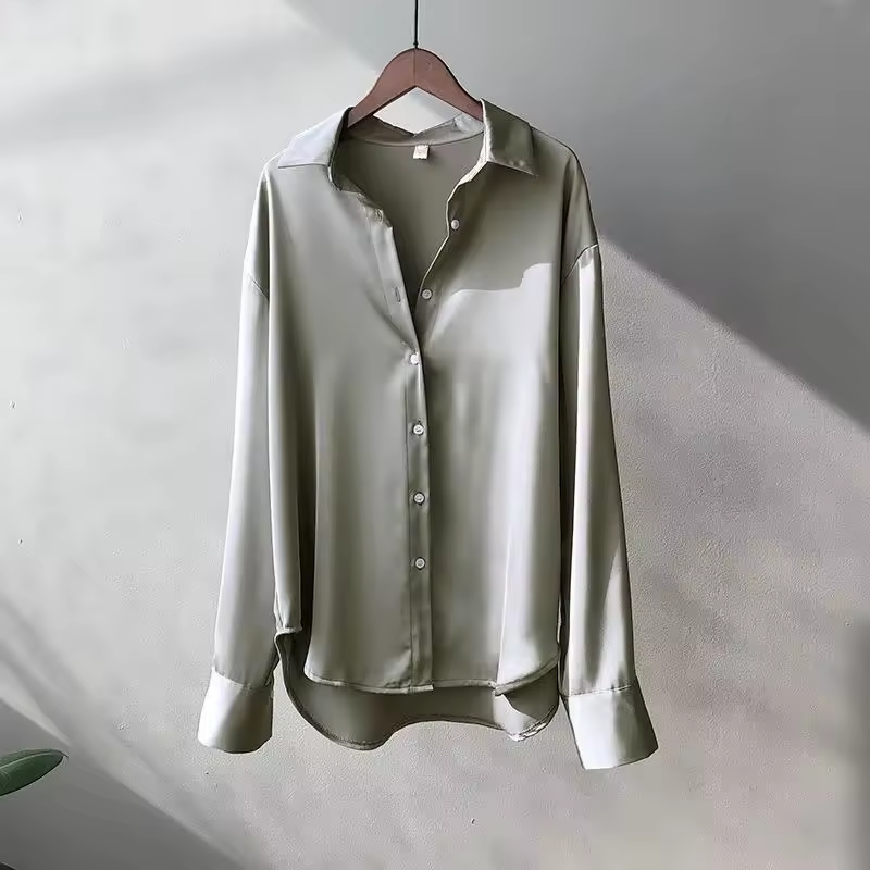 Sienna™ – Luxe Silk Blouse with Soft Flow