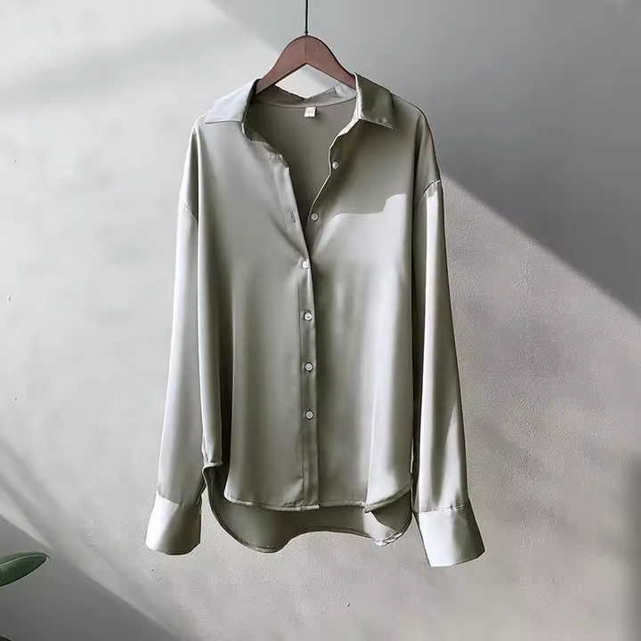 Sienna™ – Luxe Silk Blouse with Soft Flow