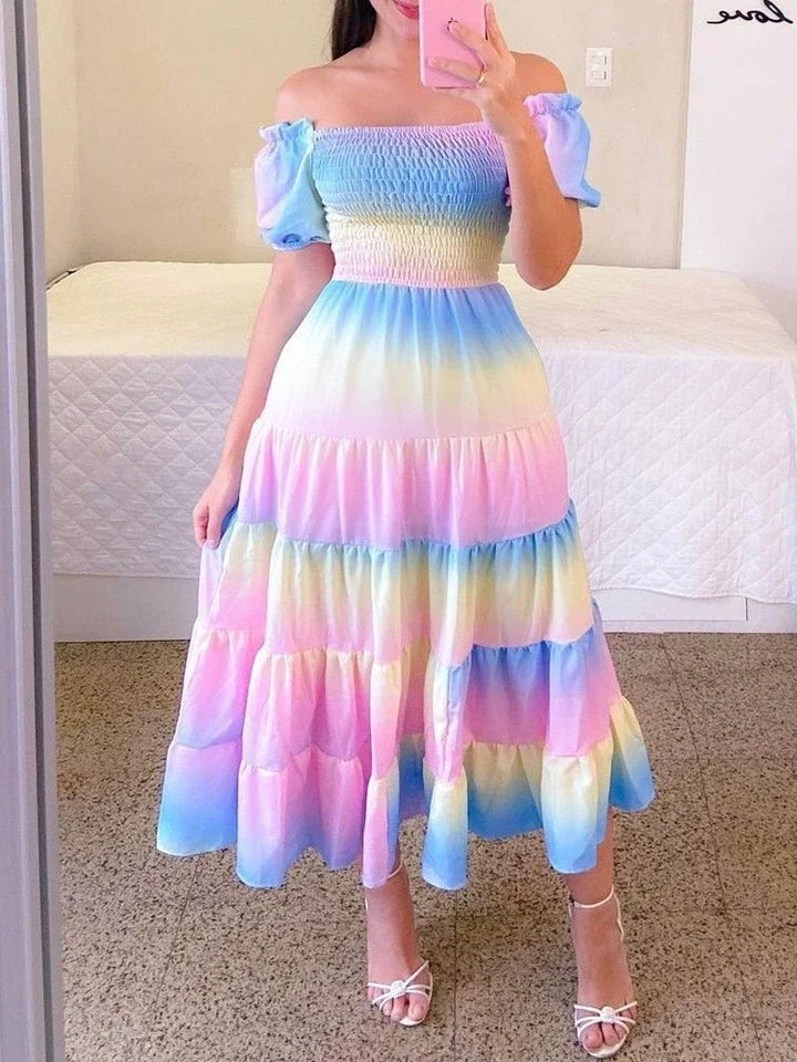 Beatrice™ – Smocked Summer Midi Dress