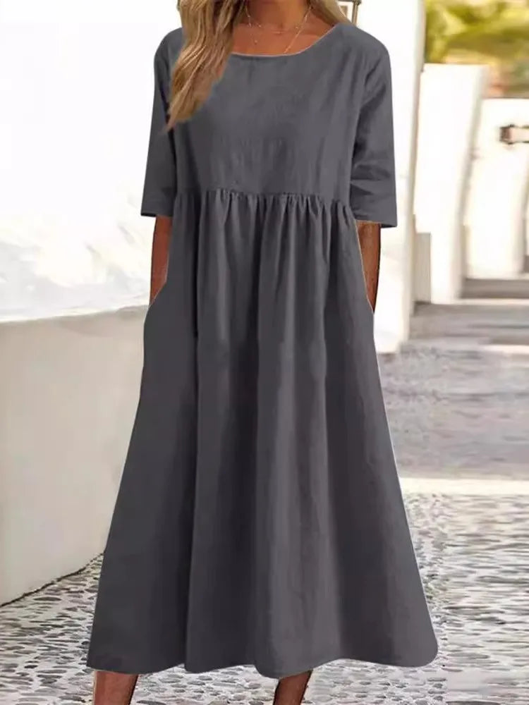 Molly™ | Casual Loose Long Solid Color Dress