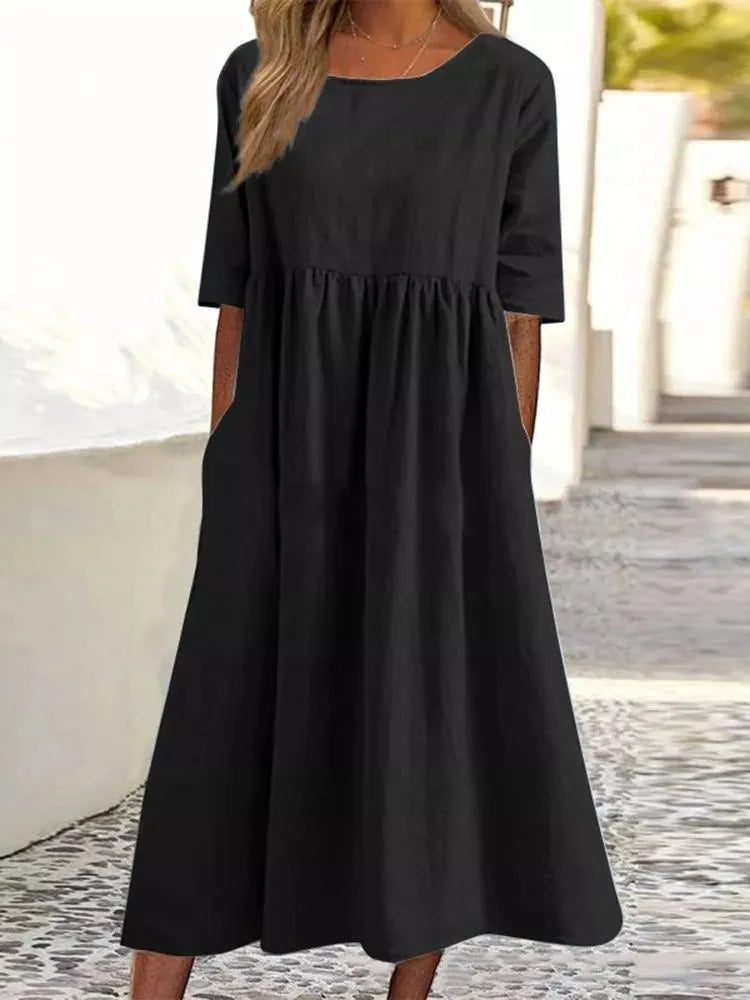 Molly™ | Casual Loose Long Solid Color Dress