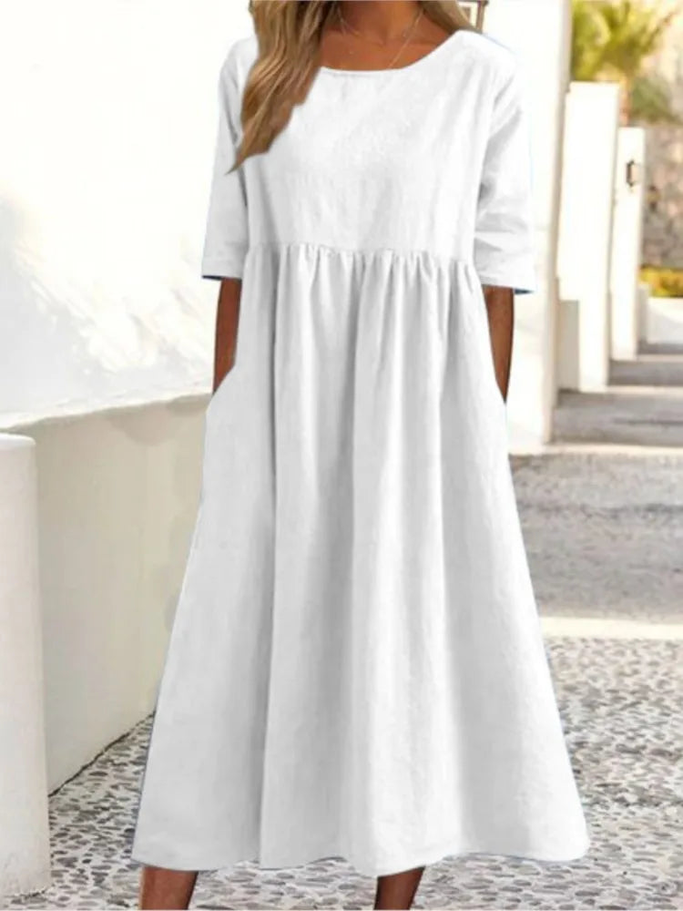 Molly™ | Casual Loose Long Solid Color Dress