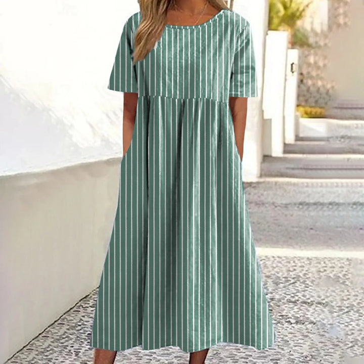 Caroline™ | Causal Striped Midi Dress