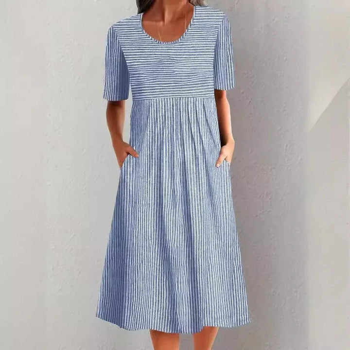 Sofia™ | Relaxed Striped Summer and Fall Dress