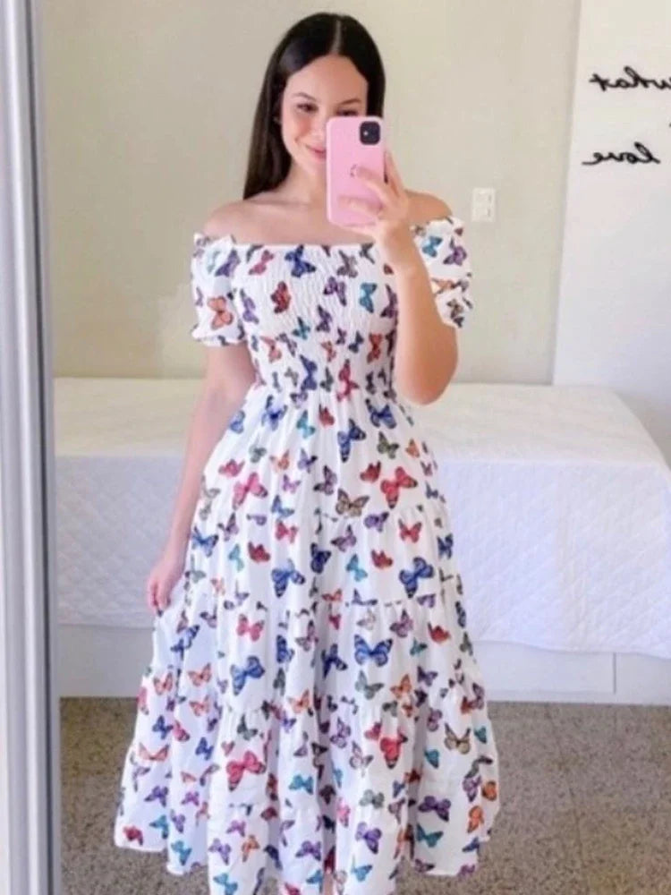 Beatrice™ – Smocked Summer Midi Dress