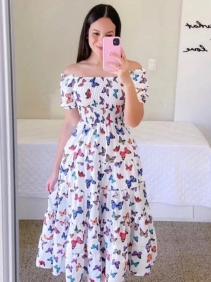 Beatrice™ – Smocked Summer Midi Dress
