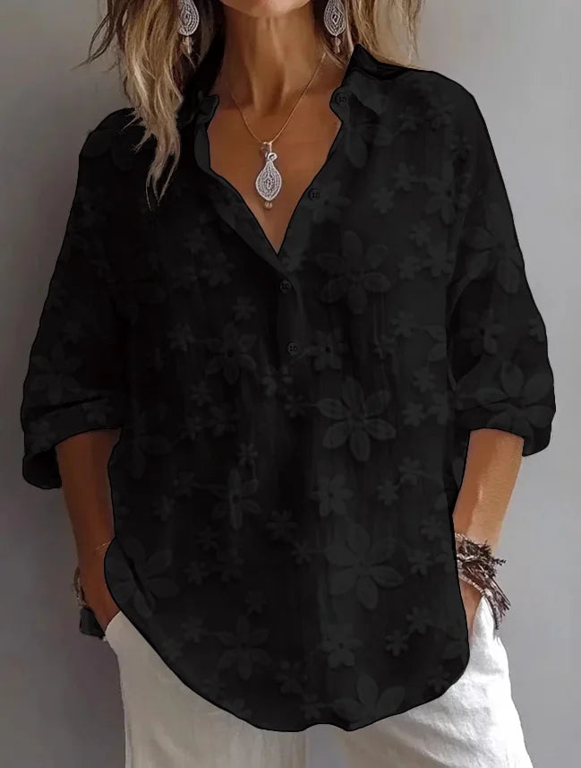 Auriella™ | Autumn Loose Floral Blouse