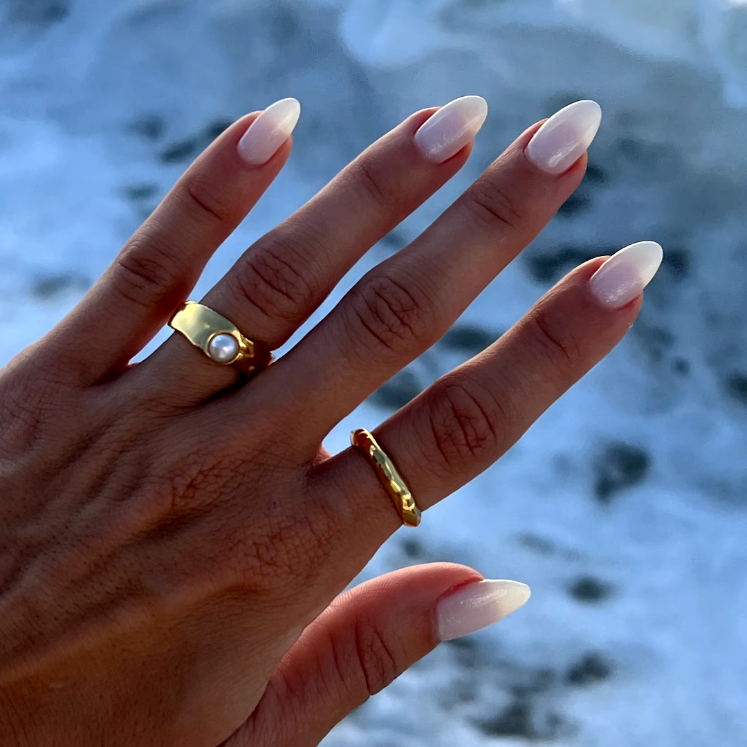 Antique Natural Gold Pearl Ring