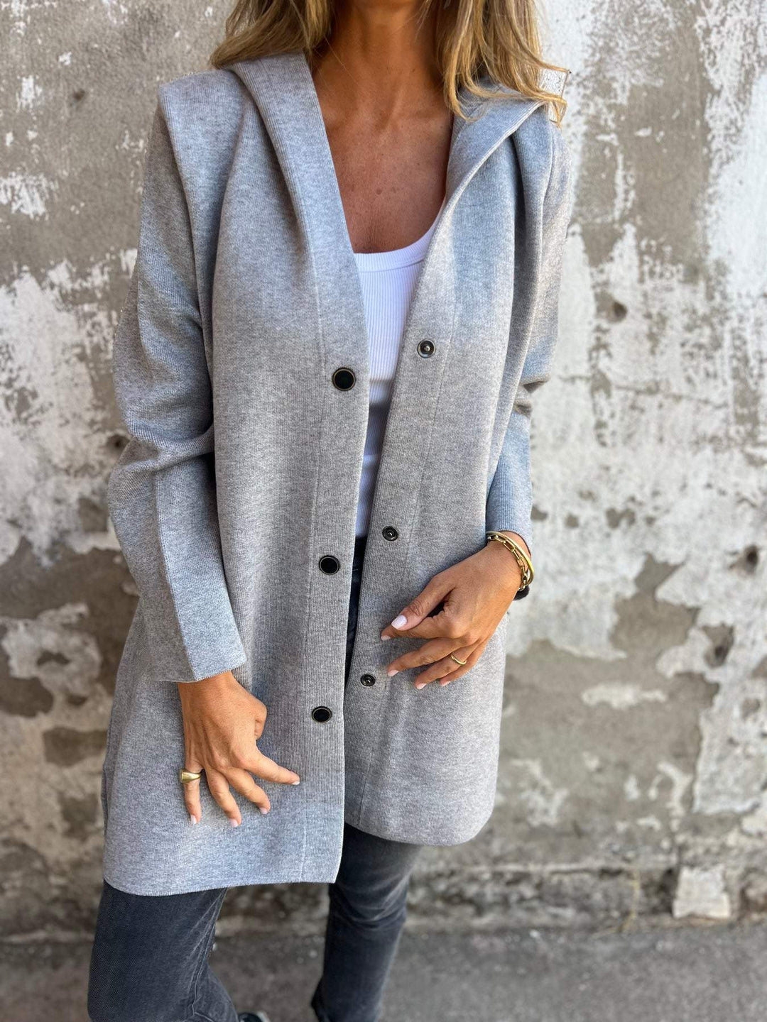 Valerie™ | Casual Hooded Jacket with Single Button